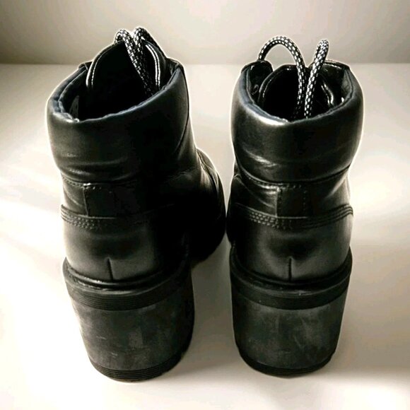 Marc Fisher Womens Waldo Lug Sole Combat Boots Size 10 Black Chunky Platform EUC - Picture 7 of 8